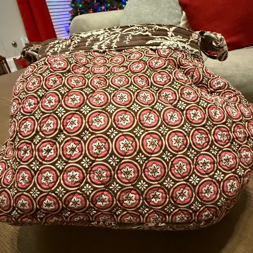 Vera Bradley Brown Quilted Reversible Women's Bag Set - Picture 4 of 5